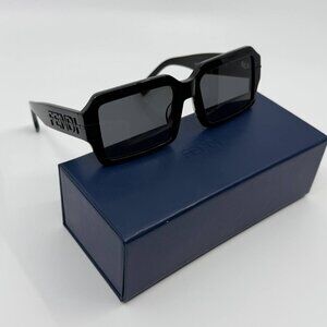 Authentic men's FENDl Sunglasses with case FENDIGRAPHY square black sunglasses